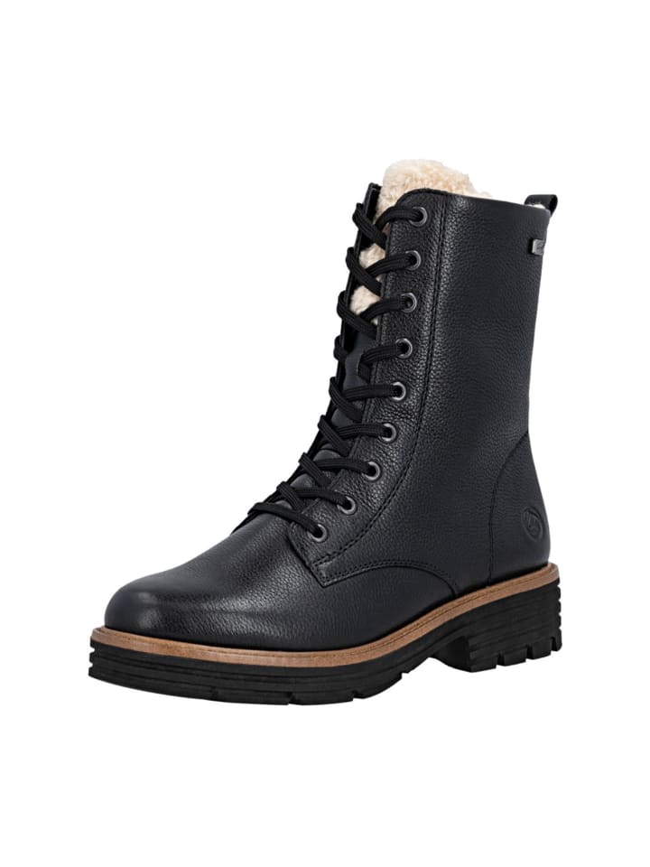 Schnürstiefeletten in Schwarz