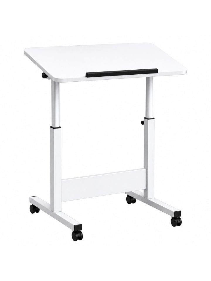 Laptoptisch in Weiß - (B)60 x (H)67-90 x (T)40 cm