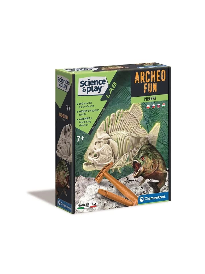 Tiere Archeo Fun Leuchtendes Piranha Archäologie-Set