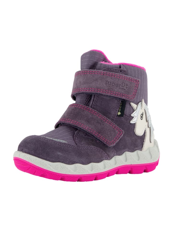 Klettstiefel in Lila