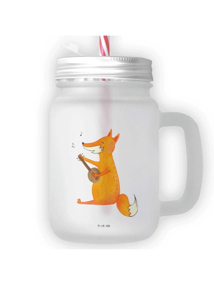 Einmachglas Fuchs Gitarre ohne Spruch in Transparent