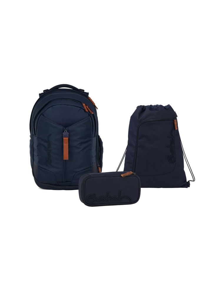 Schulrucksack-Set MATCH Nordic Blue 3-teilig in Blau
