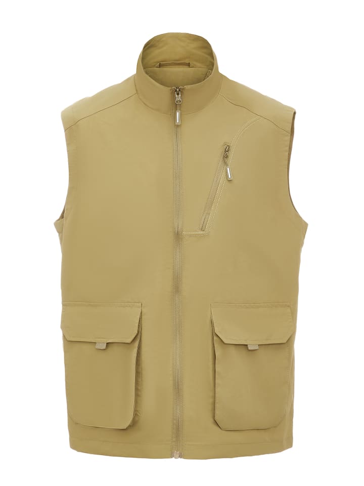 Men Vest in Beige