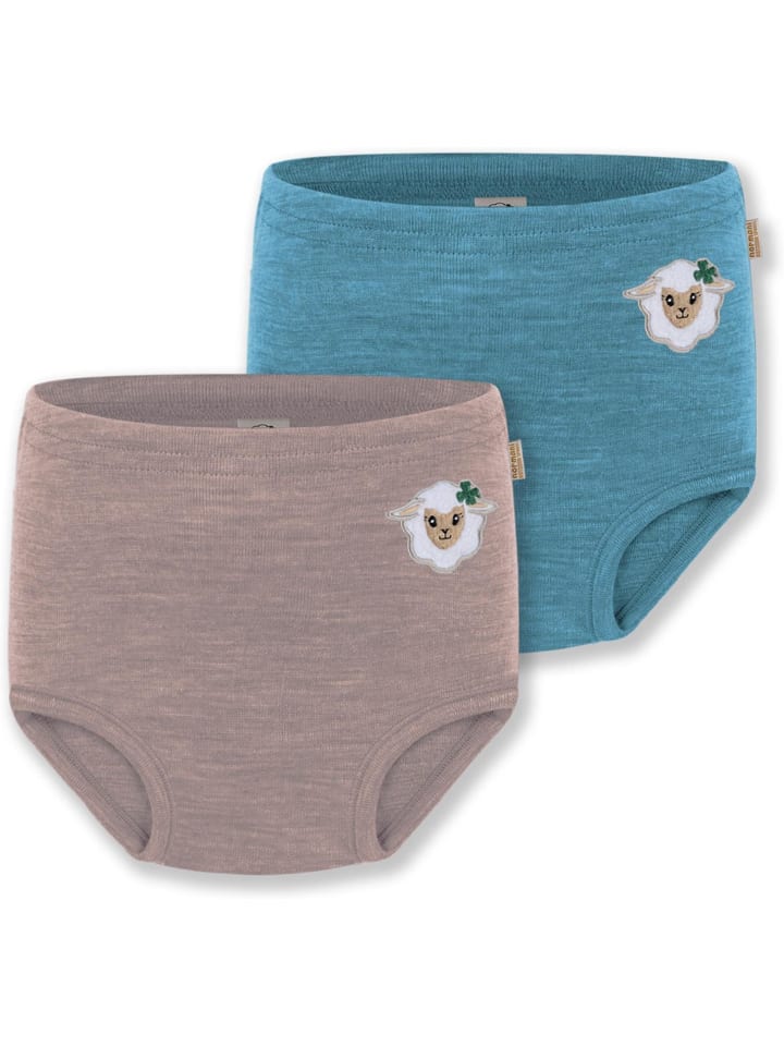 2er Pack Baby Merino Windelhose Tokoroa in Blau/Rosa