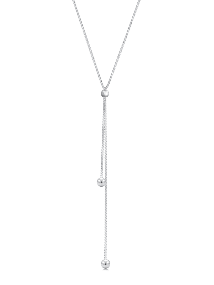 Halskette 925 Sterling Silber Kugel in Silber