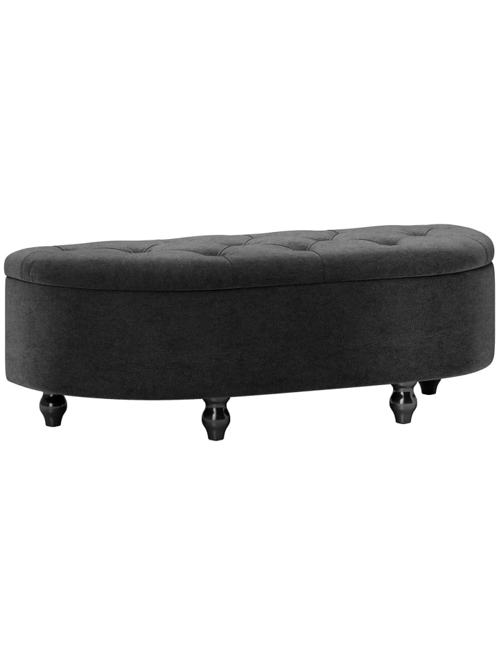 Sitzbank in Dunkelgrau 120L x 46B x 42H cm