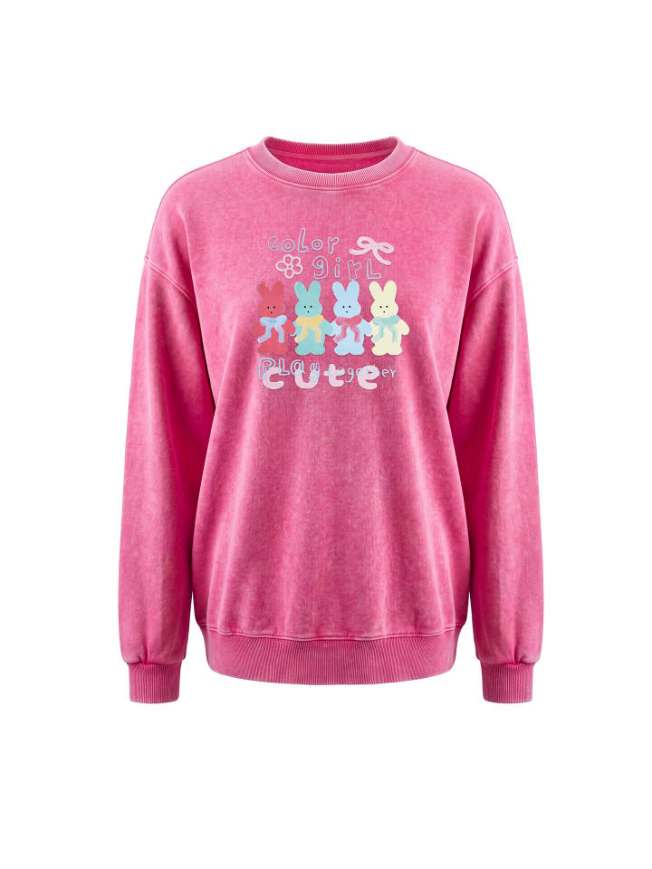 Women Sweatshirt in Fuchsia