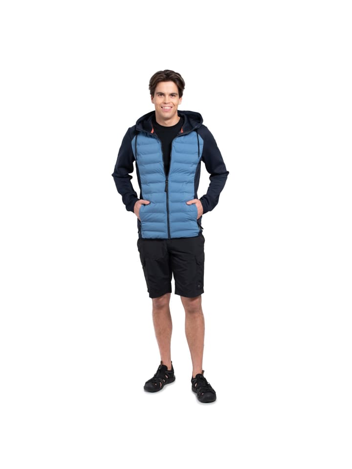 Steppjacke Arzberg mit Kapuze in blau