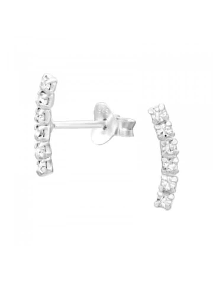 Ohrstecker KRISTALL in 925 Sterling Silber, 2-tlg.