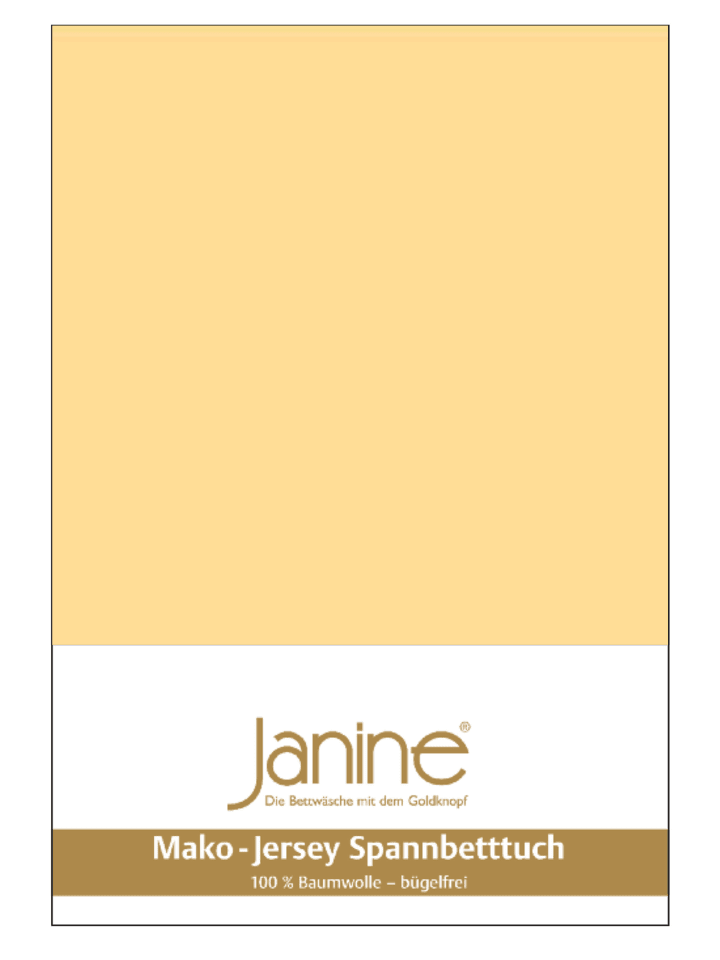 Janine Spannbetttuch Mako Feinjersey 5007 in vanille