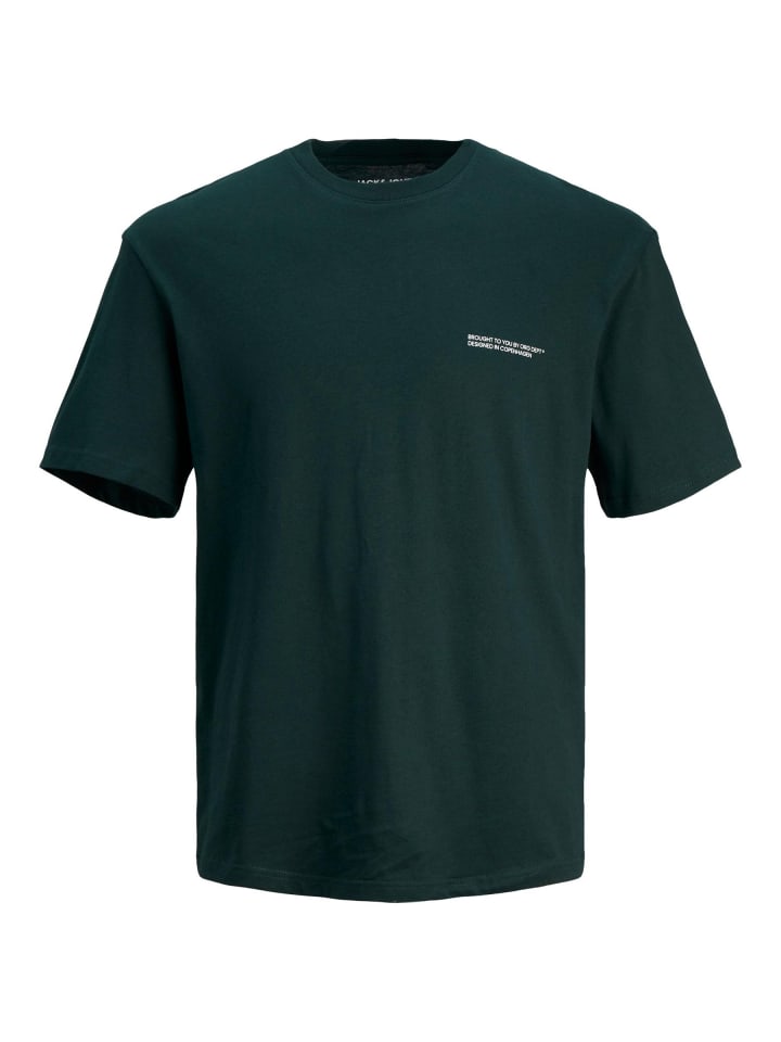 Logo Print T-Shirt Kurzarm Shirt JORVESTERBRO in Grün