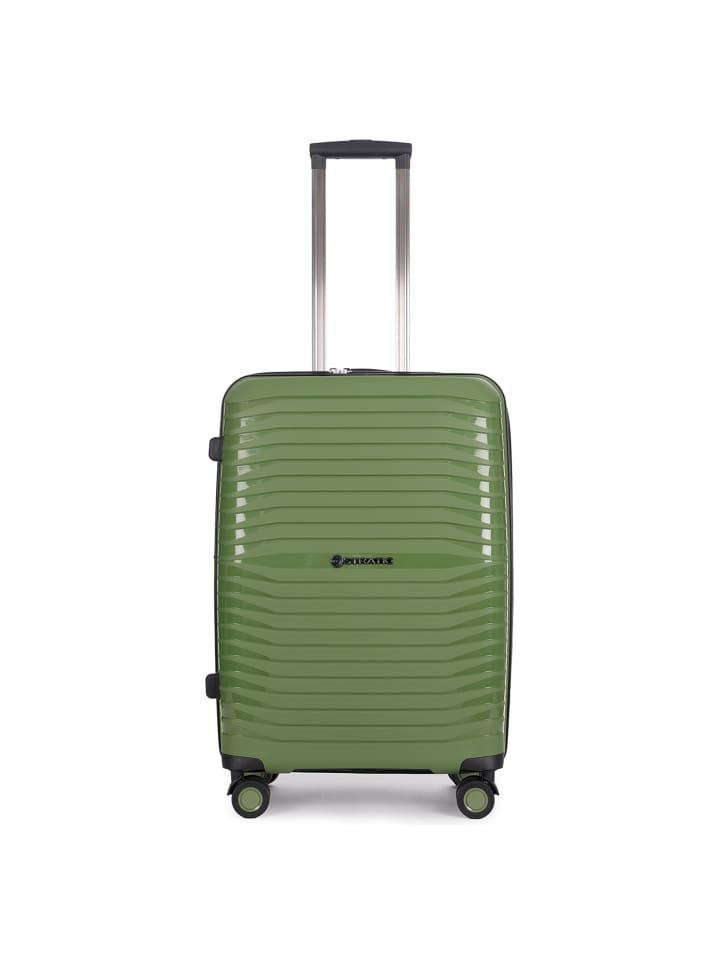 Bright+ 4 Rollen Trolley M 66 cm mit Dehnfalte olive