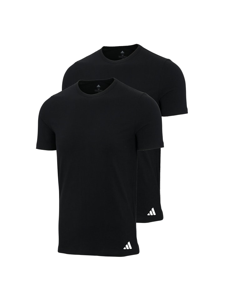 T-Shirt 2er Pack in Schwarz