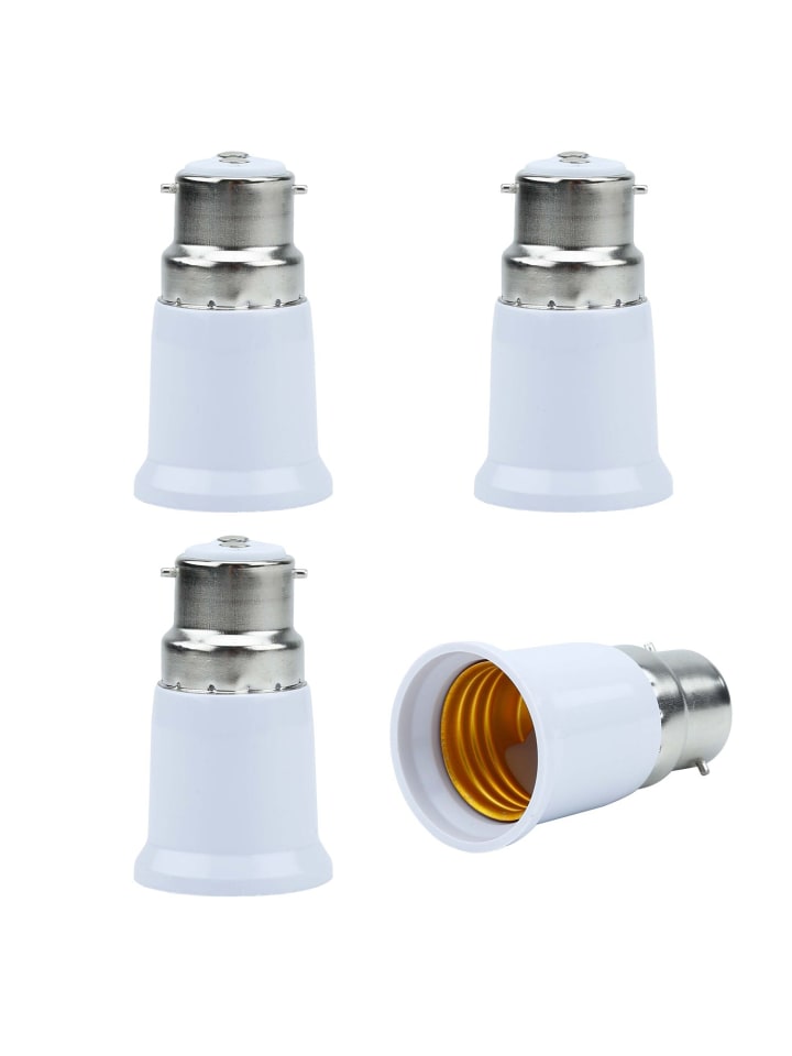 4er Set Lampenadapter G9 auf E14 in WEISS