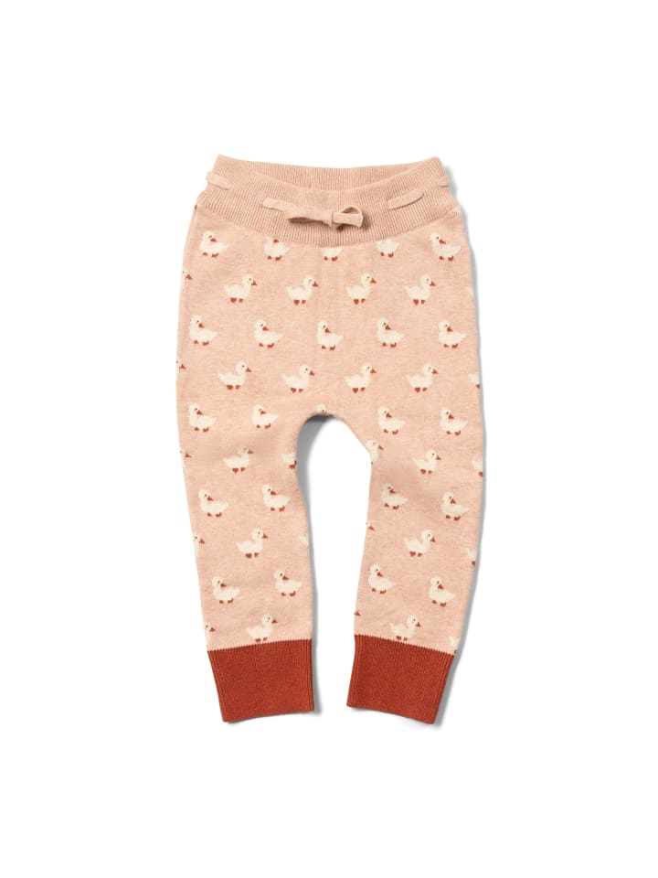 Organic Cotton Knitted Joggers in Oatmeal
