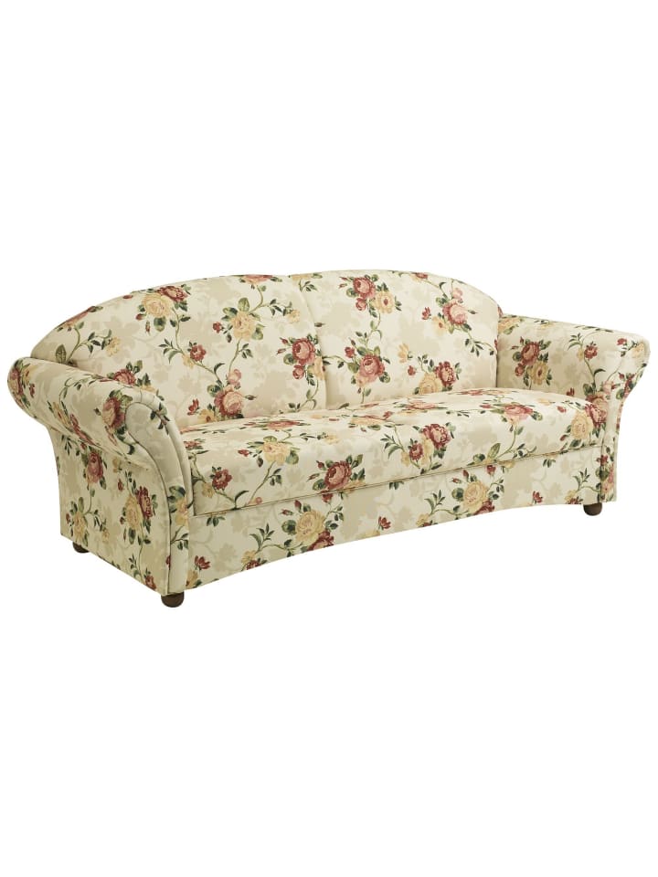 SOFA Landhaus 2,5-Sitzer Kama Bezug Flachgewebe Blumenmuster 1
