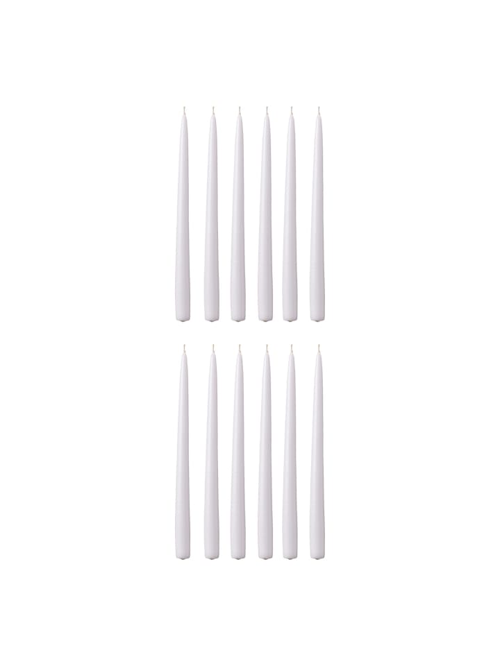Butlers Zwillingskerze TWIN FLAME 12er-Set in Weiß