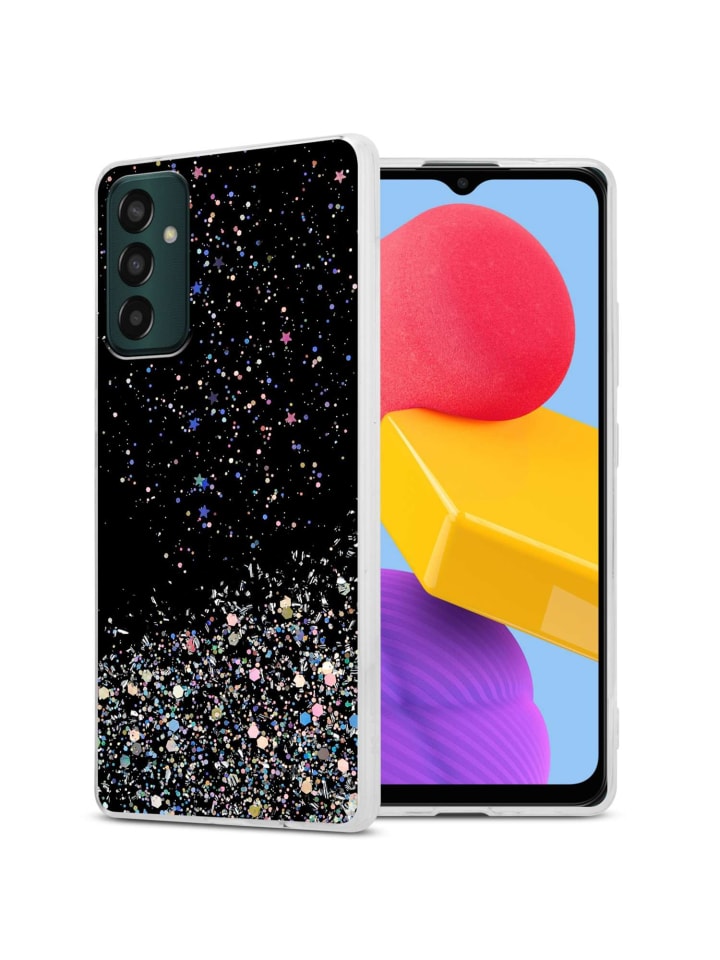 Hülle für Samsung Galaxy M13 4G Glitter in Schwarz mit Glitter