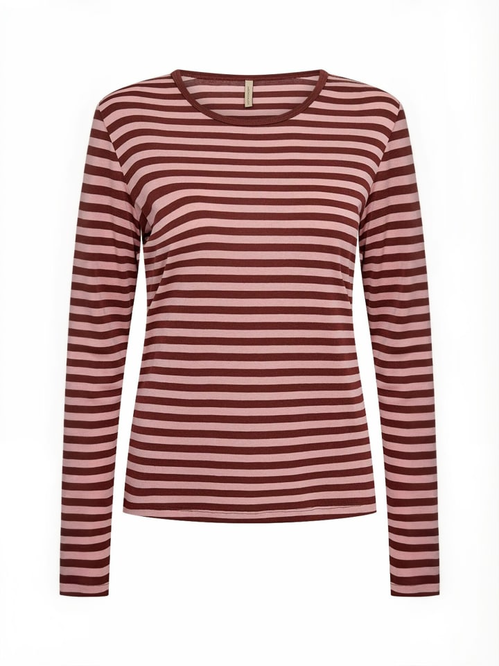 T-Shirt SC-HELLE in 4495C MADDER BROWN COMBI