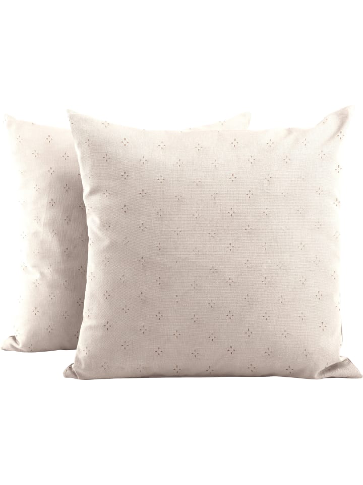 Microfaser Kissenhülle 2er-Pack in beige