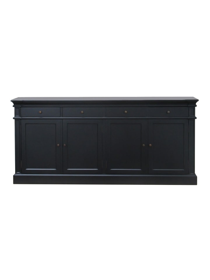Sideboard Amaretta Schwarz 186 x 45 cm