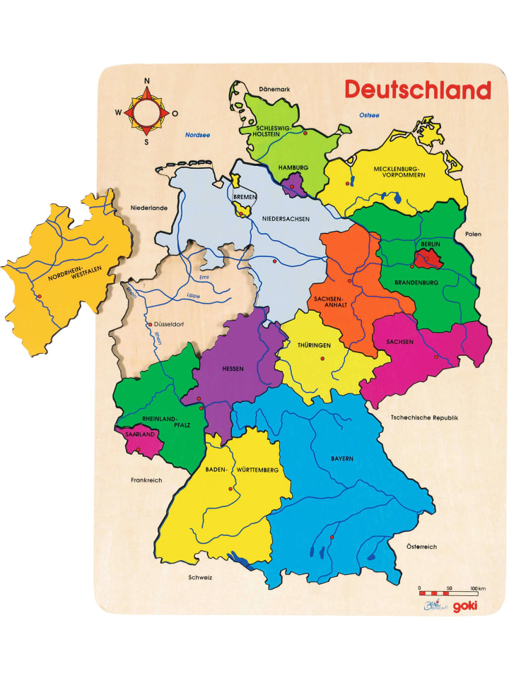 Einlegepuzzle Deutschland II - ab 3 Jahren