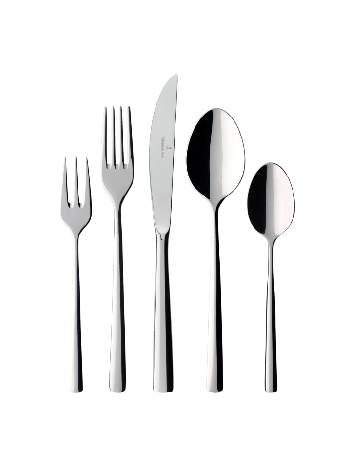 30 er-Set Piemont Tafelbesteck in Silber