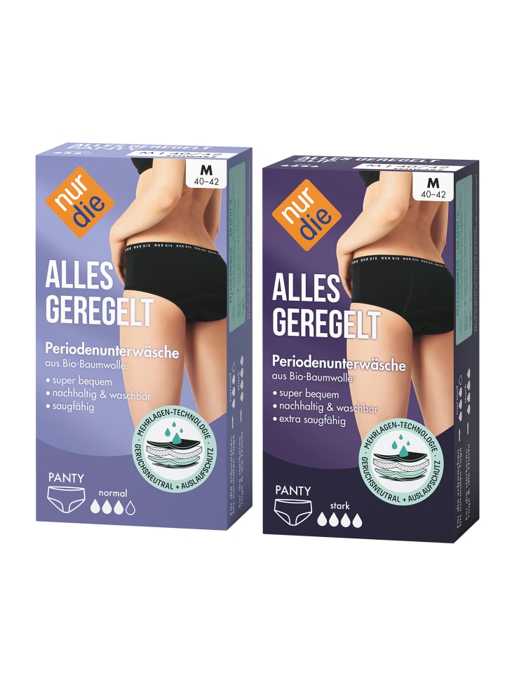 Perioden-Panty Alles Geregelt Set Tag + Nacht in Schwarz