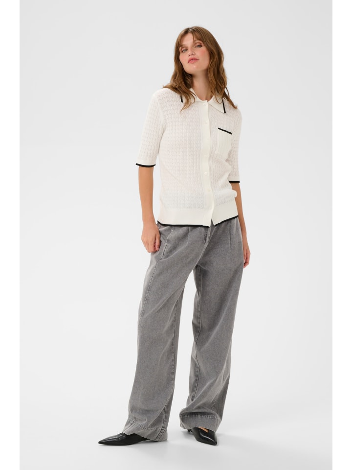 Strickjacke SLSpina Gerade Passform in Broken White