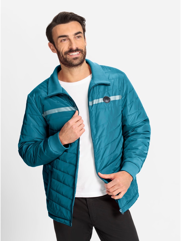 Steppjacke in aquapetrol