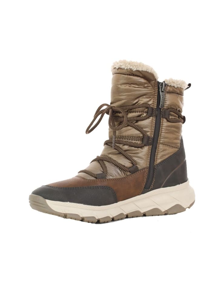 Schnürstiefelette in Brown