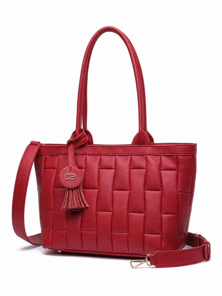 Schultertasche " Luvre " in rot