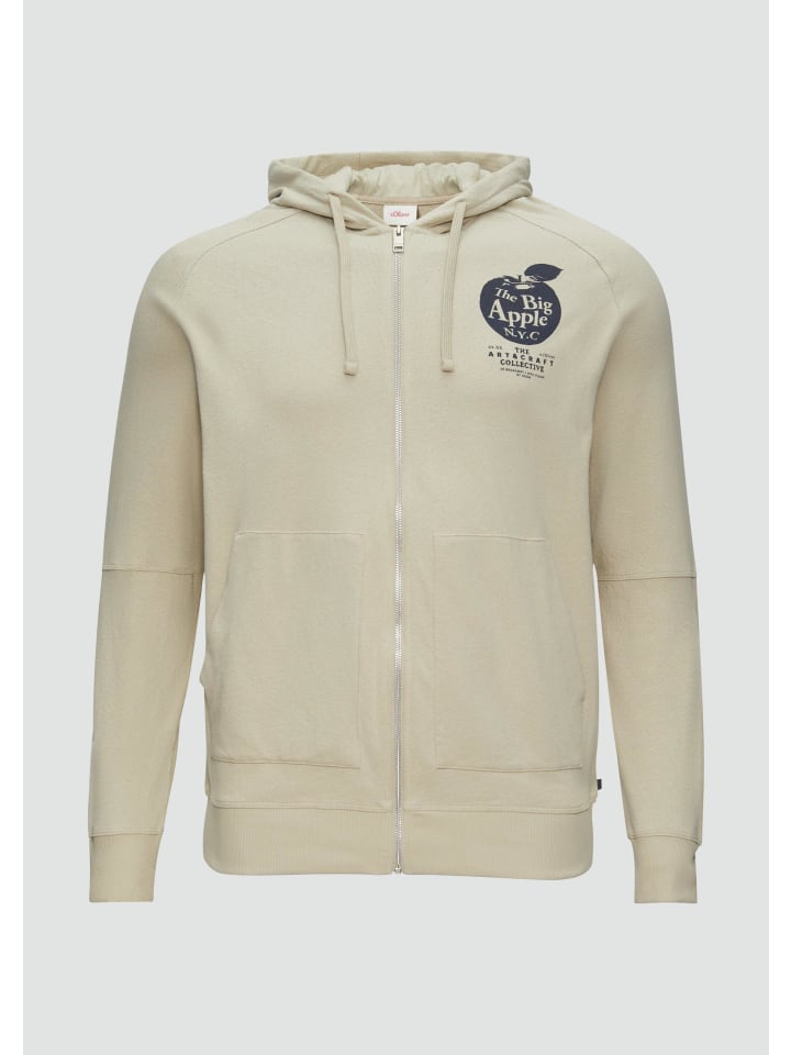 Sweatshirt Jacke in 8065_beige