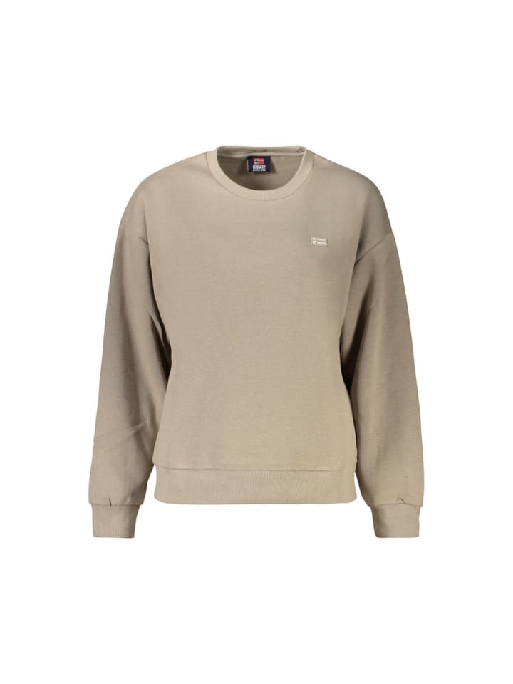 Beige Baumwolle Damen Sweatshirt