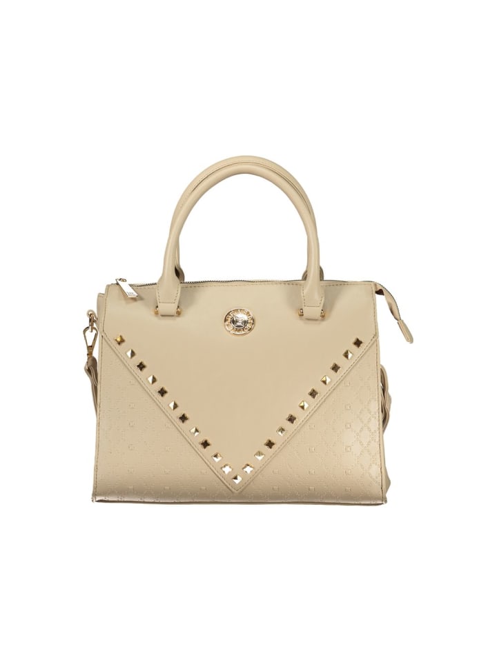 Beige PVC Damen Handtasche