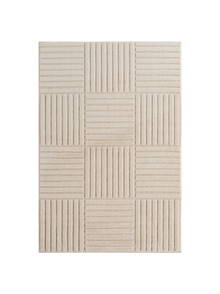 Kurzflor Teppich Art 1123 Läufer in Creme
