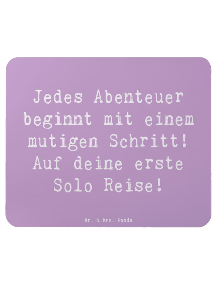 Mouse-Pad Spruch Alleine Reisen Unternehmen mit... in Lavendeltraum