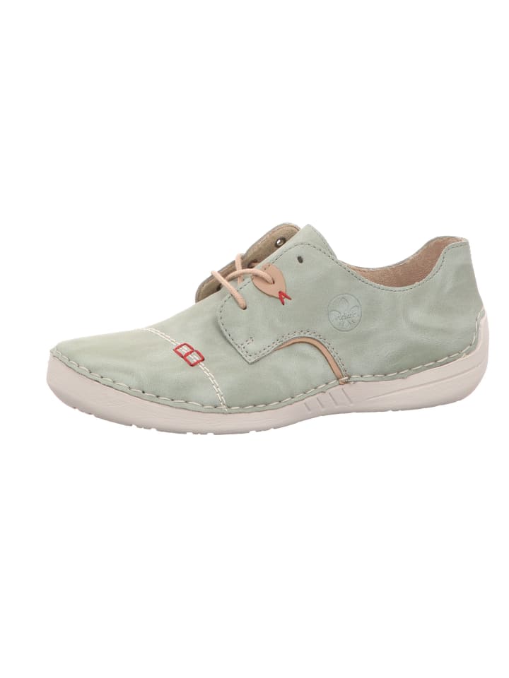 Halbschuhe in mint/beige