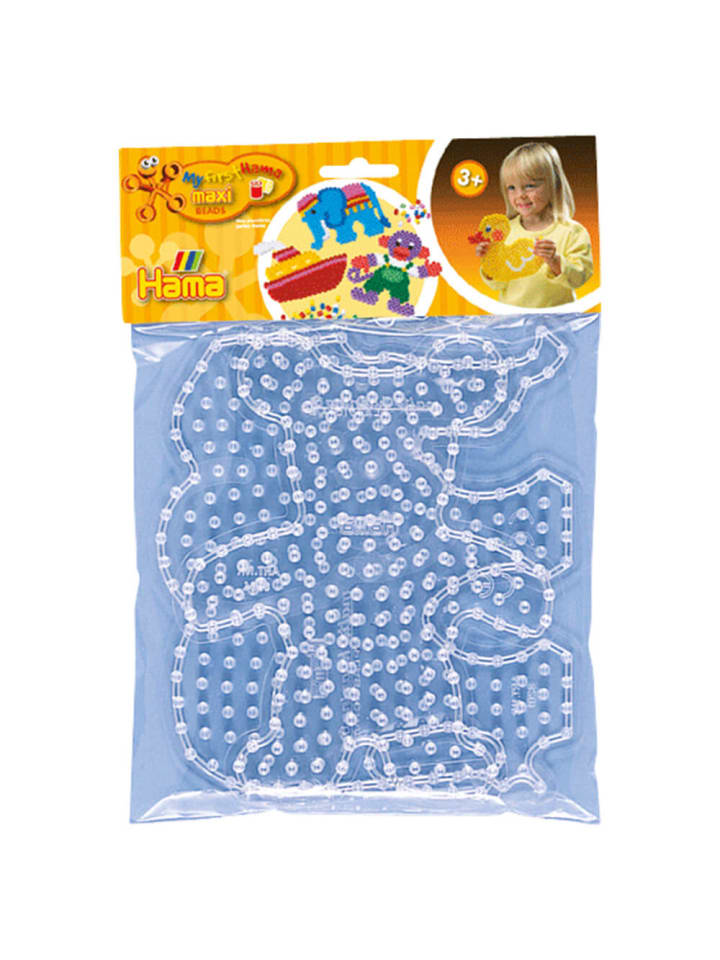Beutel mit 2 Maxi-Stiftplatten, Elefant, Teddy - ab 3 Jahren
