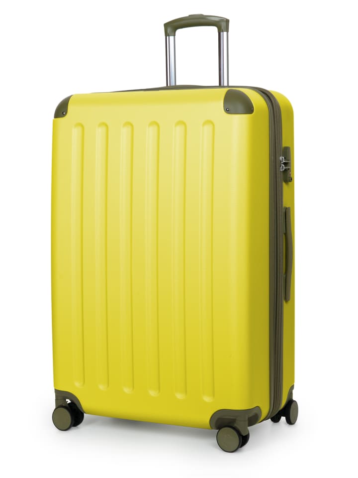 Spree - Großer Koffer erweiterbar XL Trolley Aufgabegepäck, TSA, in Lemon