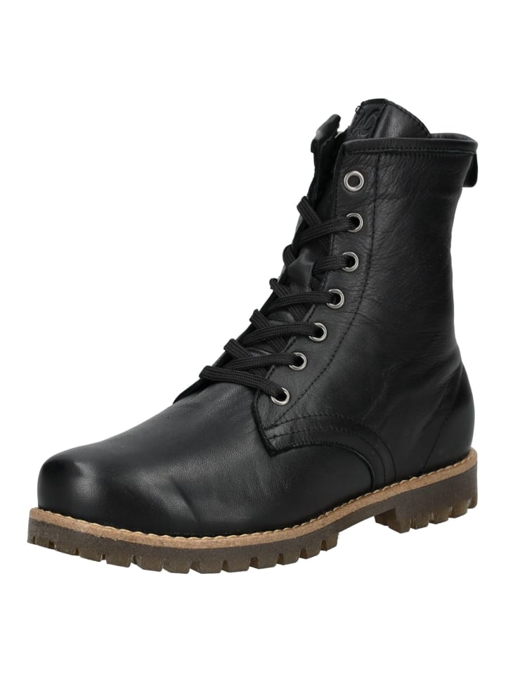 Schnürstiefeletten in Schwarz