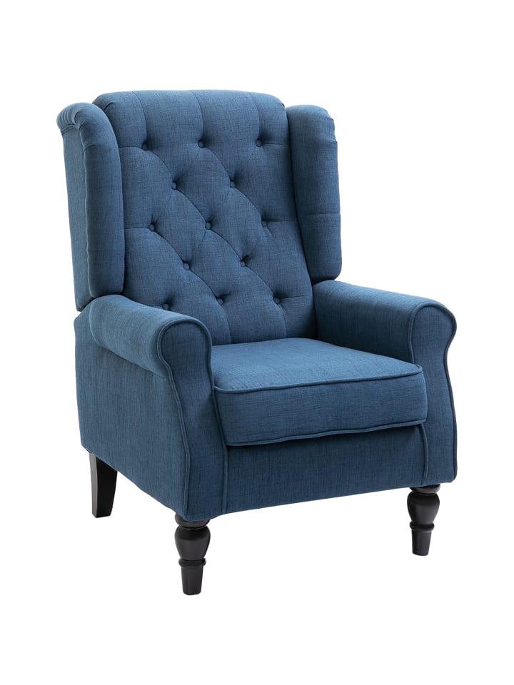 Einzelsessel in Blau 74L x 86B x 102H cm