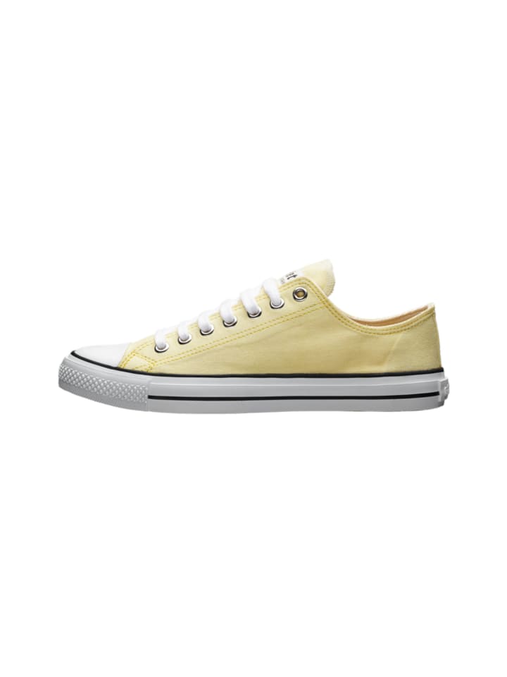 Sneaker Trainer White Cap Lo Cut in Watersign Yellow | Just White