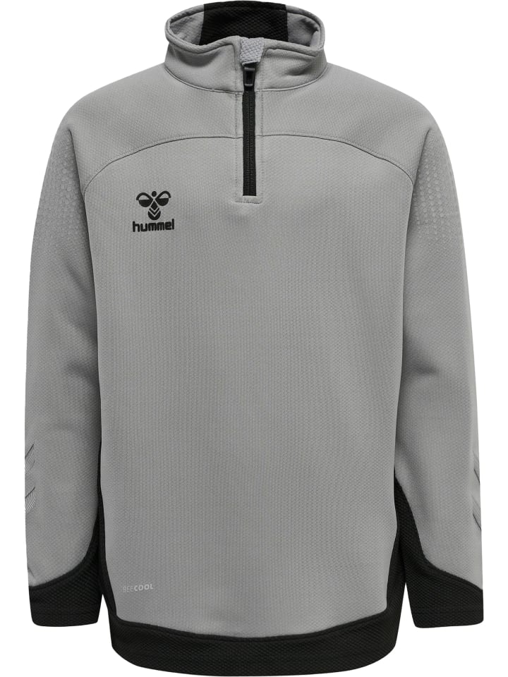 Halbreißverschluss Jacke Hmllead Kinder in GREY MELANGE