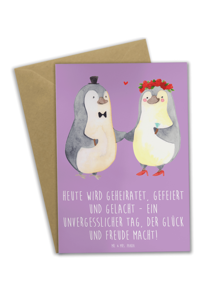 Grußkarte Hochzeitsfeier Freude mit Spruch in Lavendeltraum