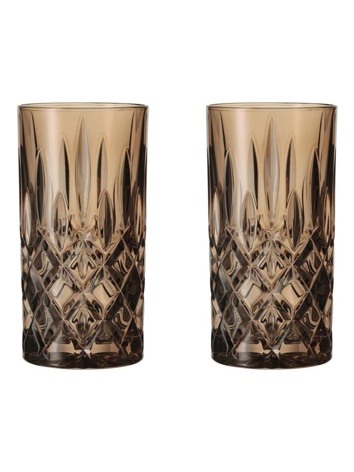 2 er-Set Noblesse Longdrinkgläser in Tabacco