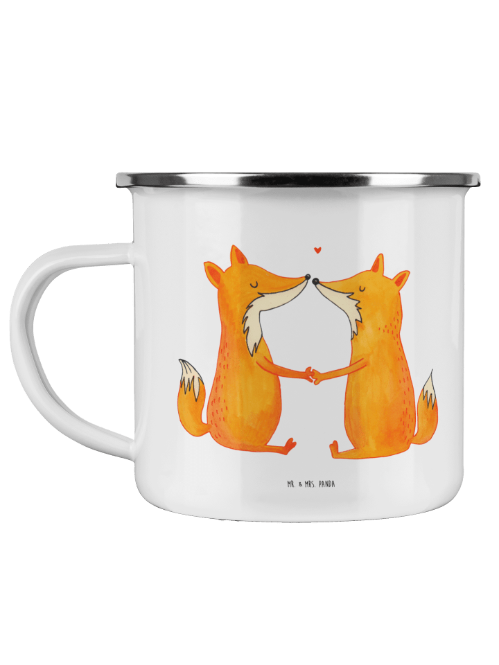 Kaffeebecher Füchse Liebe ohne Spruch in Weiß