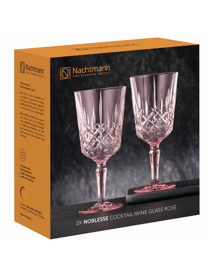 2 er-Set Noblesse Colors Weingläser in Transparent