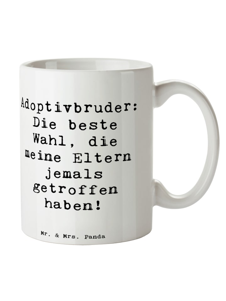 Tasse Adoptivbruder Liebe mit Spruch in Weiß