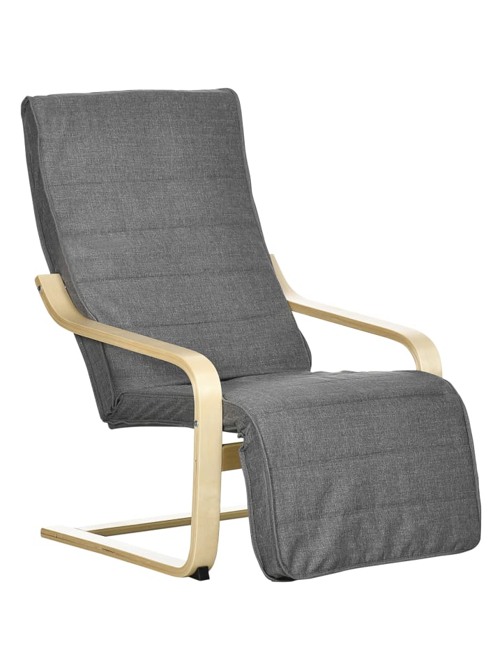 Relaxsessel in Grau 66,5L x 94B x 100H cm